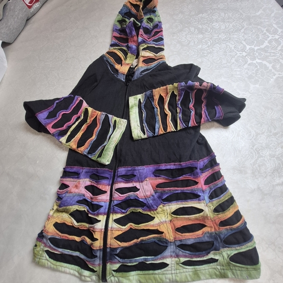 Festival. Multicolor Wave Pattern Jacket Size M - Picture 2 of 3